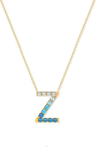 قلادات STORYJEWELLERY الأولية للنساء، قلادة أولية من الفضة الإسترلينية عيار 925، قلادة بحروف أنيقة مع سحر أولي، قلادة ذهبية للنساء، هدايا عيد الأم، هدية تخرج in Kuwait