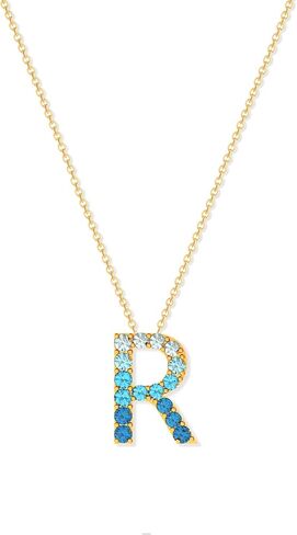 قلادات STORYJEWELLERY الأولية للنساء، قلادة أولية من الفضة الإسترلينية عيار 925، قلادة بحروف أنيقة مع سحر أولي، قلادة ذهبية للنساء، هدايا عيد الأم، هدية تخرج in Kuwait
