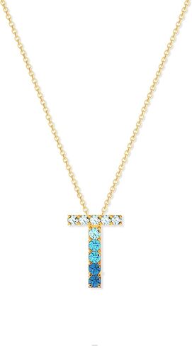 قلادات STORYJEWELLERY الأولية للنساء، قلادة أولية من الفضة الإسترلينية عيار 925، قلادة بحروف أنيقة مع سحر أولي، قلادة ذهبية للنساء، هدايا عيد الأم، هدية تخرج in Kuwait