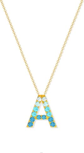 قلادات STORYJEWELLERY الأولية للنساء، قلادة أولية من الفضة الإسترلينية عيار 925، قلادة بحروف أنيقة مع سحر أولي، قلادة ذهبية للنساء، هدايا عيد الأم، هدية تخرج in Kuwait