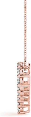 قلادة JewelMore من الذهب الأبيض أو الوردي أو الأصفر عيار 10 قيراط 1/4 أو 1/2 أو 1.00 قيراط من الألماس على شكل قلب I-J,I2-I3، سلسلة 18 بوصة in Kuwait