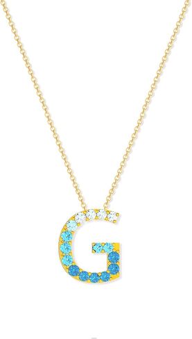 قلادات STORYJEWELLERY الأولية للنساء، قلادة أولية من الفضة الإسترلينية عيار 925، قلادة بحروف أنيقة مع سحر أولي، قلادة ذهبية للنساء، هدايا عيد الأم، هدية تخرج in Kuwait