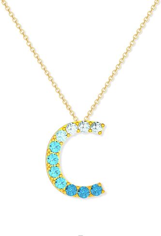 قلادات STORYJEWELLERY الأولية للنساء، قلادة أولية من الفضة الإسترلينية عيار 925، قلادة بحروف أنيقة مع سحر أولي، قلادة ذهبية للنساء، هدايا عيد الأم، هدية تخرج in Kuwait