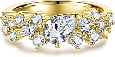Cubic Zirconia Half Eternity Rings CZ Wedding Bands 5A Grade D Color Lab Grown Diamond Stackable Anniversary Band Ring for Women in Kuwait