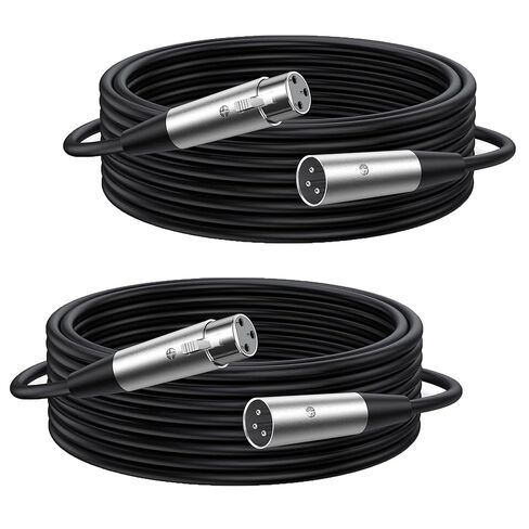 كابل XLR بطول 6 أقدام، كابلات ميكروفون XLR، سلك ميكروفون XLR ذكر إلى أنثى، سلك صوت ميكروفون XLR متوازن ومحمي 3 دبابيس لخلاط مكبر الصوت والميكروفونات وأنظمة السماعات ومحطة الراديو والمزيد in Kuwait