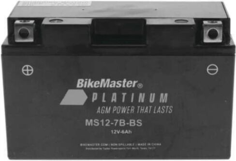 2009 بطارية Triumph Daytona 675 AGM Platinum II، الشركة المصنعة: BikeMaster، AGM BATTERY MS12-7B-BS BM in Saudi Arabia
