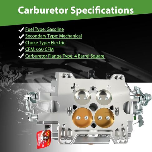 1905 Carburetor For Edelbrock AVS2 Series Manual Choke 4 Barrel 650 CFM Carburetor in Saudi Arabia