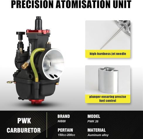 NIBBI PWK26 Carburetor 26mm Carburetor for DirtBike MiniBike Pit Bike GY6 ATV in Saudi Arabia