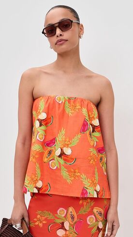 Bailey Rose Women's Papaya Strapless Top in Saudi Arabia