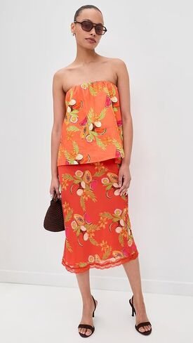 Bailey Rose Women's Papaya Strapless Top in Saudi Arabia
