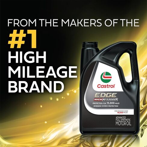 Castrol EDGE High Mileage 5W-30 Advanced Full Synthetic Motor Oil, 6 Quarts EcoPack, 3 Pack in Saudi Arabia