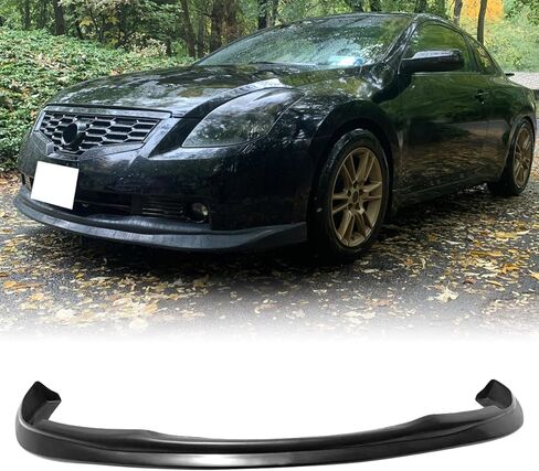 Front Bumper Lip Chin Spoiler, Compatible with 2007-2009 Nissan Altima Coupe, MDP Style Flexible Polyurethane(PU) Front Lower Splitter Protector, Unpainted Black, 1PC in Saudi Arabia