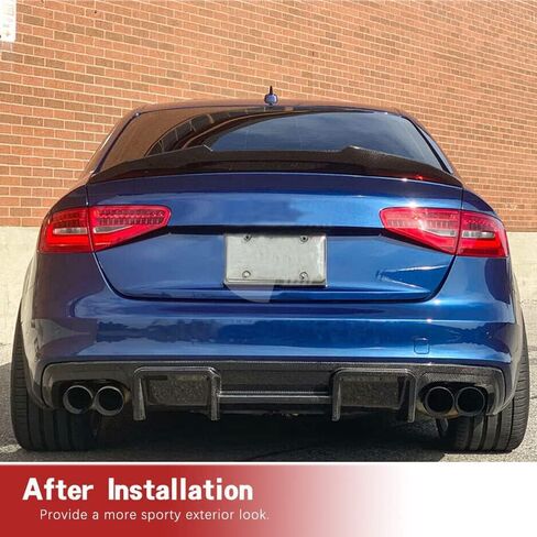 Rear Bumper Diffuser Fits for Audi S4 Sedan 2013 2014 2015 Carbon Fiber CF Lower Bumper Lip Spoiler Body Kit in Saudi Arabia
