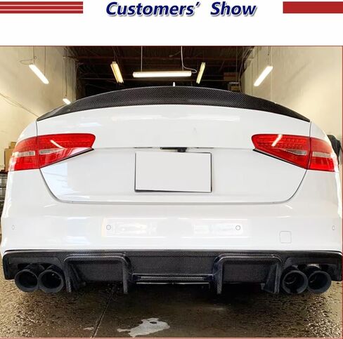 Rear Bumper Diffuser Fits for Audi S4 Sedan 2013 2014 2015 Carbon Fiber CF Lower Bumper Lip Spoiler Body Kit in Saudi Arabia