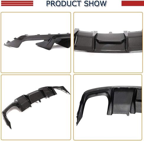 Rear Bumper Diffuser Fits for Audi S4 Sedan 2013 2014 2015 Carbon Fiber CF Lower Bumper Lip Spoiler Body Kit in Saudi Arabia
