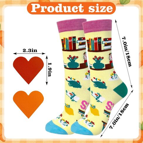 Book Lovers Gifts, Reading Socks for Women, Funny Socks for Book Lovers, Great Christmas, Reading Day Gift for Book Lover or Fun Everyday Wear in Kuwait