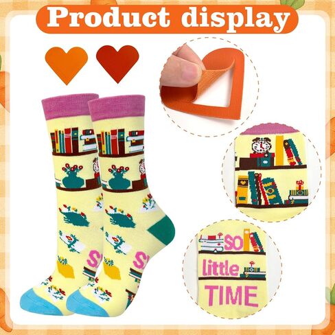 Book Lovers Gifts, Reading Socks for Women, Funny Socks for Book Lovers, Great Christmas, Reading Day Gift for Book Lover or Fun Everyday Wear in Kuwait