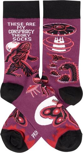 Primitives by Kathy Novelty Socks - Conspiracy Theory Socks, One Size, Unisex, LOL Collection in Saudi Arabia
