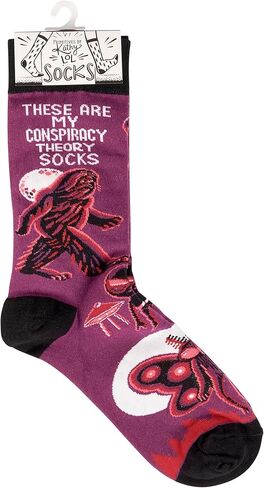 Primitives by Kathy Novelty Socks - Conspiracy Theory Socks, One Size, Unisex, LOL Collection in Saudi Arabia