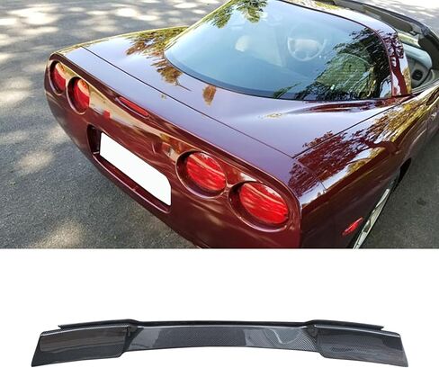 NINTE Rear Spoiler for 1997-2004 Chevrolet Corvette C5 All Models | ZR1 Extended Style ABS Carbon Fiber Style Painted Rear Trunk Lid Wing Spoiler in Saudi Arabia