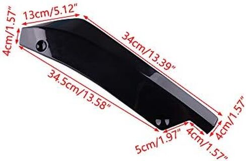 beler 2pcs Rear Lip Diffuser Wrap Angle Splitters Canard Aprons Fit for Dodge Charger R/T SRT SXT 2006-2020 in Saudi Arabia