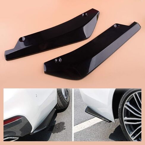 beler 2pcs Rear Lip Diffuser Wrap Angle Splitters Canard Aprons Fit for Dodge Charger R/T SRT SXT 2006-2020 in Saudi Arabia