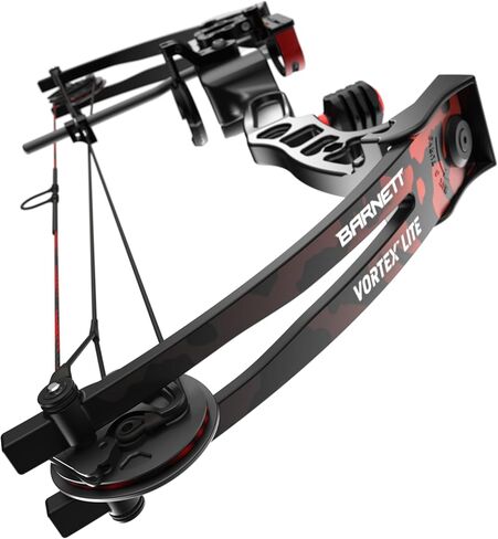 قوس Barnett Vortex Lite للشباب - طول السحب 22-25 بوصة، القوس المركب للصيد 18-29 رطل، قابل للتعديل بنسبة 60-70%، 3 دبوس من الألياف البصرية، مسند تثبيت الفرشاة، جعبة سريعة الحركة، حلقة D مثبتة in Saudi Arabia