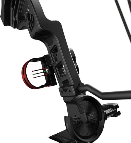قوس Barnett Vortex Lite للشباب - طول السحب 22-25 بوصة، القوس المركب للصيد 18-29 رطل، قابل للتعديل بنسبة 60-70%، 3 دبوس من الألياف البصرية، مسند تثبيت الفرشاة، جعبة سريعة الحركة، حلقة D مثبتة in Saudi Arabia