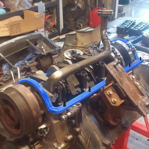 Oil Pan Gasket with Rigid Core Compatible with Moroso 27293 for Ford 7.3 Powerstroke 1994 to 2003 and International T444E Engines Oil Resistant Material Leak Free Design Easy Installation in Kuwait