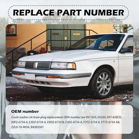 10 قطع M14 حشية سدادة تصريف الزيت معدنية ومطاطية، غسالة سدادة تصريف الزيت OEM #097-025/65269/BAS03501، حشية سدادات الزيوت متوافقة مع بونتياك ايسوزو بويك شيفروليه جي إم سي AM عام in Kuwait