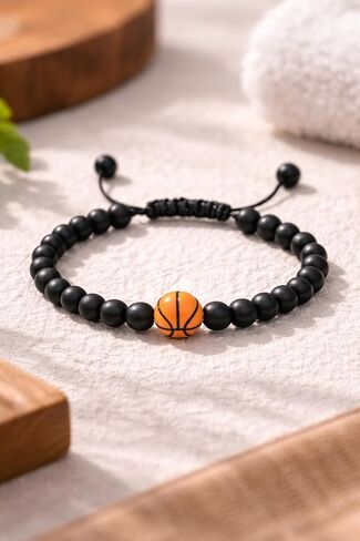 VIY Personal Card Basketball bracelet, Basketball gifts for senior night, Gifts for team, players, lover, mom, daughter, sister, friend, coach in Kuwait