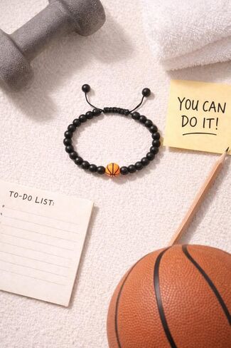 VIY Personal Card Basketball bracelet, Basketball gifts for senior night, Gifts for team, players, lover, mom, daughter, sister, friend, coach in Kuwait