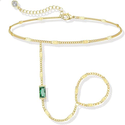 أساور ذهبية جوهرة الميلاد للنساء العصرية 14K مطلية بالذهب سلسلة اليد سوار كومة تكويم الصداقة أساور عيد ميلاد هدايا عيد الميلاد تخزين ستوفير للنساء in Kuwait