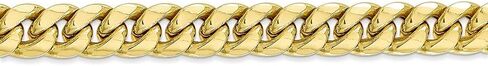 سوار Diamond2Deal من الذهب الأصفر عيار 10 قيراط 7.3 ملم بسلسلة ميامي الكوبية شبه الصلبة 8 بوصة in Saudi Arabia