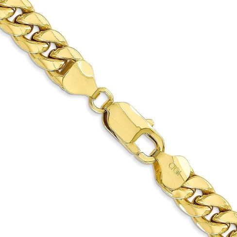 سوار Diamond2Deal من الذهب الأصفر عيار 10 قيراط 7.3 ملم بسلسلة ميامي الكوبية شبه الصلبة 8 بوصة in Saudi Arabia
