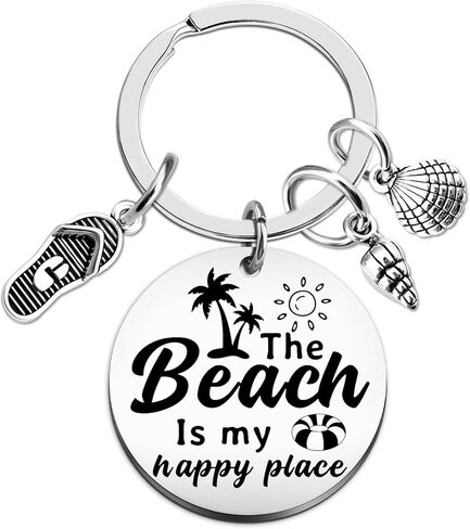 Beachy Stuff Beach Keychain Hawaii Keychain Beach Themed Gifts Palm Tree Keychains for Women Beach Lovers Gift Ideas Hawaii Themed Gifts Birthday Thanksgiving Easter in Kuwait