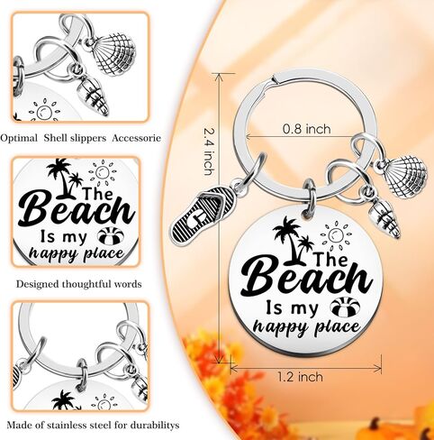 Beachy Stuff Beach Keychain Hawaii Keychain Beach Themed Gifts Palm Tree Keychains for Women Beach Lovers Gift Ideas Hawaii Themed Gifts Birthday Thanksgiving Easter in Kuwait