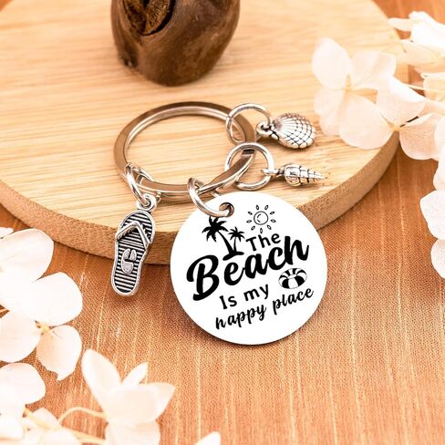 Beachy Stuff Beach Keychain Hawaii Keychain Beach Themed Gifts Palm Tree Keychains for Women Beach Lovers Gift Ideas Hawaii Themed Gifts Birthday Thanksgiving Easter in Kuwait
