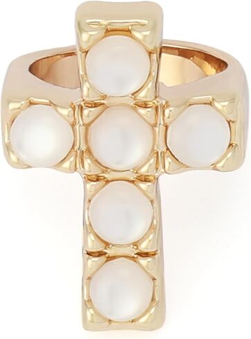 Robert Lee Morris Soho Jewelry Women's Mother of Pearl Cross Band Ring in Saudi Arabia