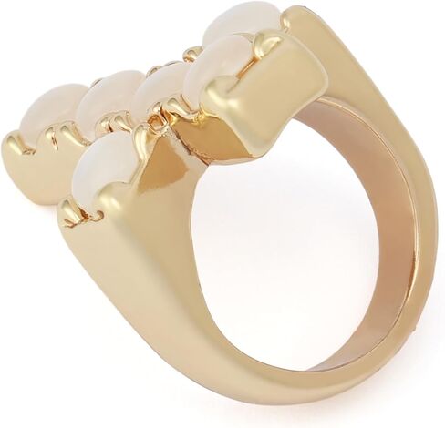 Robert Lee Morris Soho Jewelry Women's Mother of Pearl Cross Band Ring in Saudi Arabia
