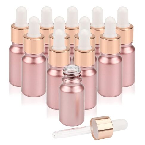 12 Pack Pink Glass Dropper Bottle Essential Oils Bottle With Glass Eye Dropper Perfume Sample Container Glass Vials For Liquids (50ml/1.7oz) in Kuwait