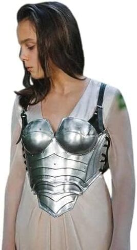 ELEGANT NAUTICAL DECOR Medieval Steel Lady Armor Steel Corset Breastplate Jacket Armor Cosplay Movie Dress Halloween Costume in Saudi Arabia