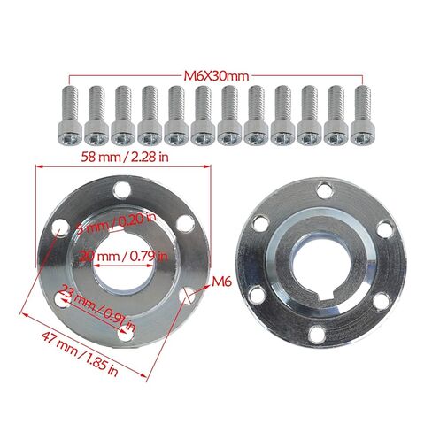 2pcs Go Kart Sprocket Hub, 20mm Bore, Hub Adapter for #35 Sprocket Hub Flange Adapter 6 Hole for Go Kart Mini Bike Dirft Trike DIY Go Cart Parts in Saudi Arabia