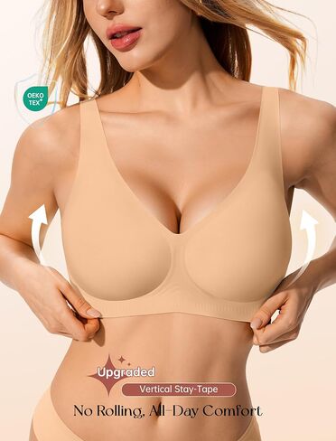 2026 Jelly Bras for Women No Underwire Upgrade Wireless Deep V Seamless Push Up Plunge Comfortable Bralettes in Saudi Arabia