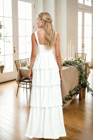 Junior Bridesmaid Dresses for Teen Girls Chiffon Tiered Flower Girl Dress for Wedding Guest Party Gown in Saudi Arabia