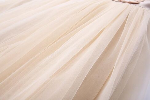 Pettigirl Girl's Party Tulle Dress with Floral Patch Mesh at Back in Saudi Arabia
