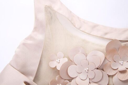 Pettigirl Girl's Party Tulle Dress with Floral Patch Mesh at Back in Saudi Arabia