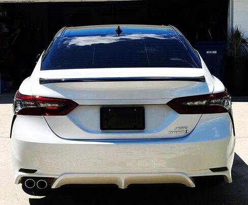 iJDMTOY استبدال عدسة عاكس المصد الخلفي باللون الأسود المدخن متوافق مع Toyota 2018-up Camry Gen8 Gen9، متوافق مع Lexus 2023-up Gen5 RX350 RX350h RX450h باستثناء F-Sport in Saudi Arabia