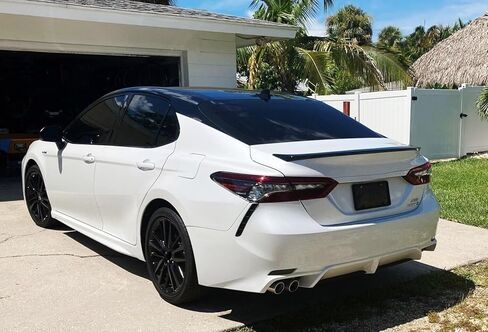 iJDMTOY استبدال عدسة عاكس المصد الخلفي باللون الأسود المدخن متوافق مع Toyota 2018-up Camry Gen8 Gen9، متوافق مع Lexus 2023-up Gen5 RX350 RX350h RX450h باستثناء F-Sport in Saudi Arabia