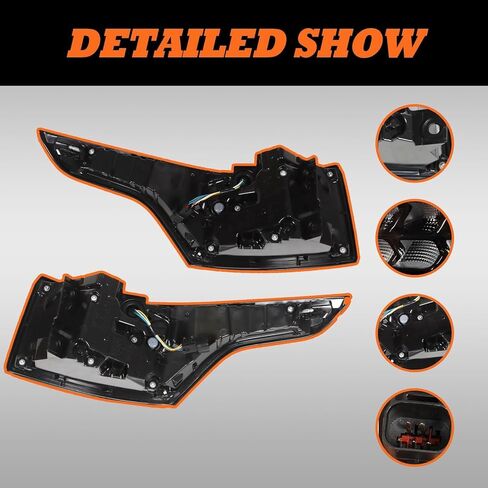 Pair Tail Lights Assembly w/Bulbs Compatible with Range Rover Sport 2014-2018 Rear Tail Lamp Taillight Left & Right Replace LR043974 LR043976 in Saudi Arabia